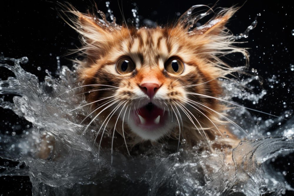 Cat's and water