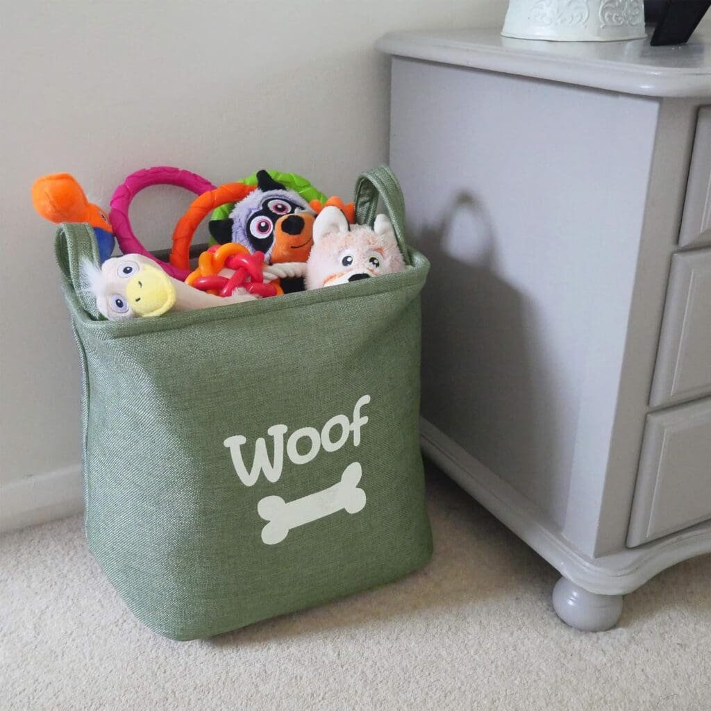 FOREST CANVAS PET TOY BASKET