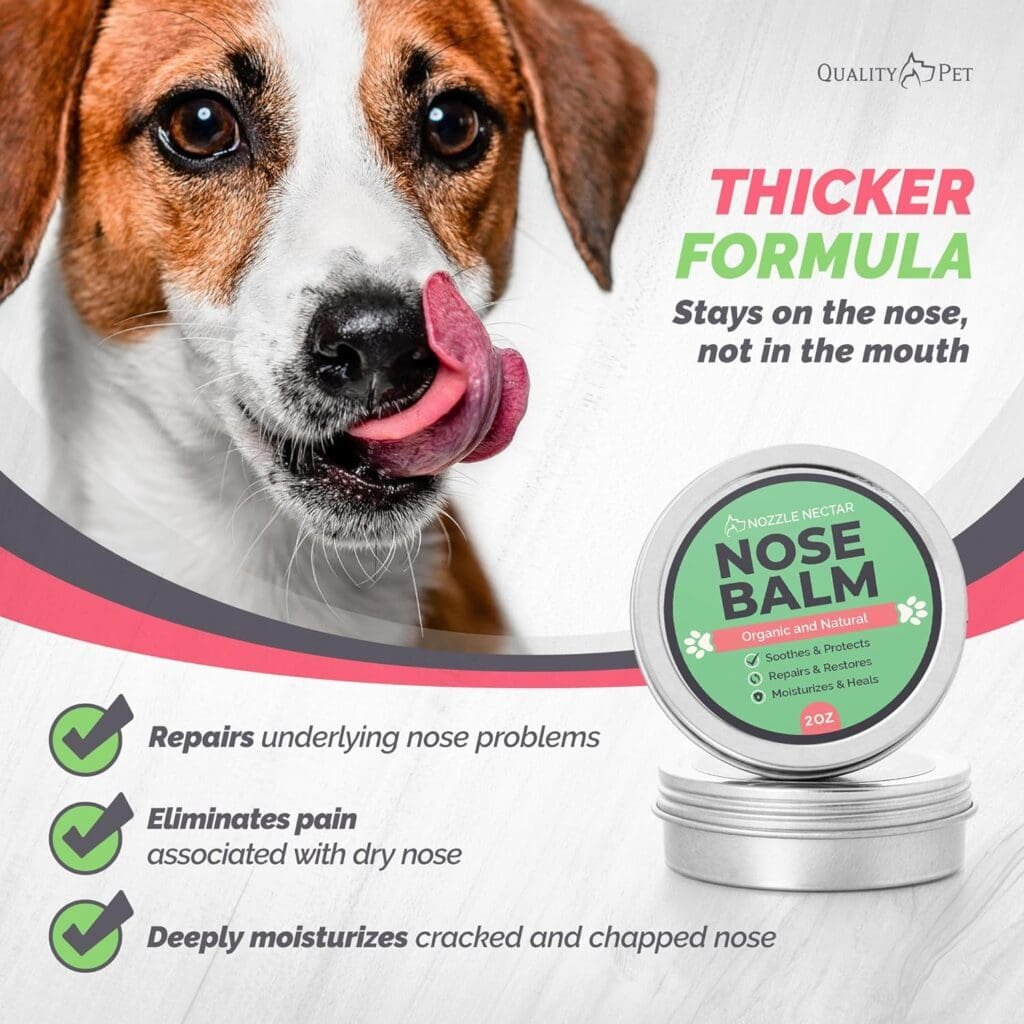 Nozzle Nectar Dog Nose Balm - Organic and Natural Snout Soother and Healing Cream Butter - Dog Dry Nose Treament and Moisturiser - Heals, Repairs Protects Chapped, Cracked, Damaged Rough Noses