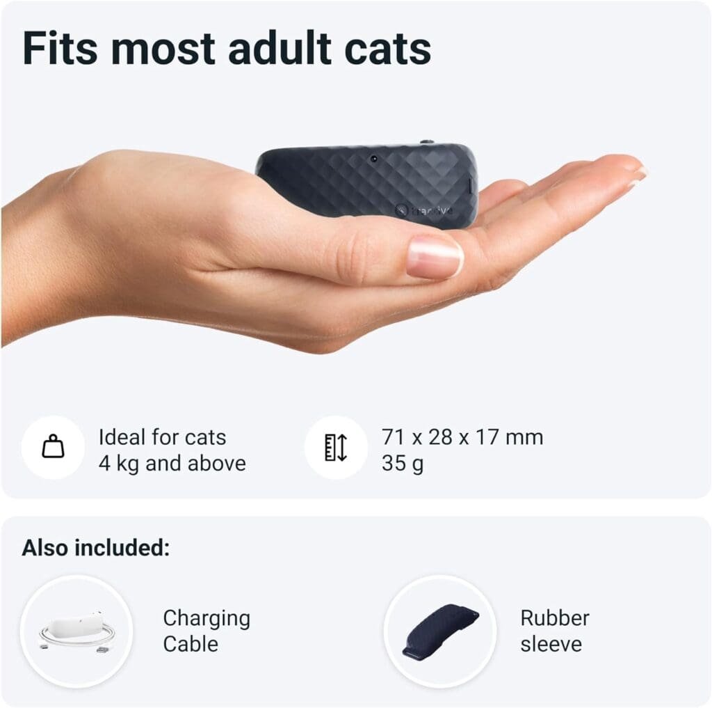 Tractive GPS Cat Tracker | Market Leader | Real-Time Location Tracking | Location History | Monitor Activity